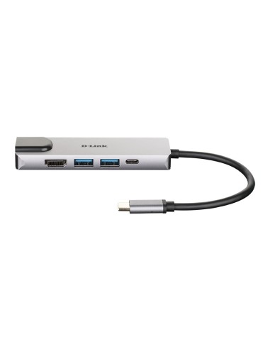 D-Link DUB-M520 replicatore di porte e docking station per notebook Cablato Thunderbolt 3 Alluminio, Nero