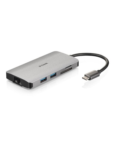 D-Link DUB-M810 replicatore di porte e docking station per notebook Cablato USB 3.2 Gen 1 (3.1 Gen 1) Type-C Argento