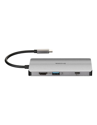 D-Link DUB-M810 replicatore di porte e docking station per notebook Cablato USB 3.2 Gen 1 (3.1 Gen 1) Type-C Argento