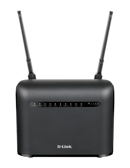 D-Link AC1200 router wireless Gigabit Ethernet Dual-band (2.4 GHz 5 GHz) 4G Nero