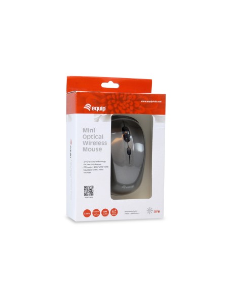 Equip 245109 mouse Ambidestro RF Wireless Ottico 1600 DPI
