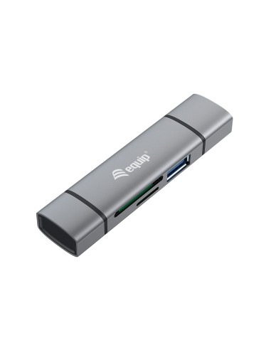 Equip 245460 lettore di schede USB 3.2 Gen 1 (3.1 Gen 1) Type-A Type-C Grigio