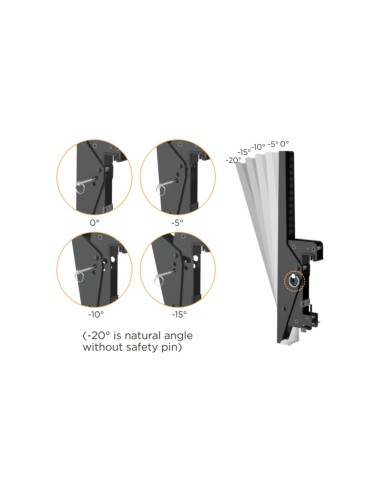 Equip 650373 Supporto TV a parete 139,7 cm (55") Nero, Argento