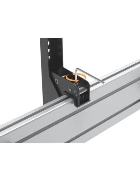 Equip 650373 Supporto TV a parete 139,7 cm (55") Nero, Argento