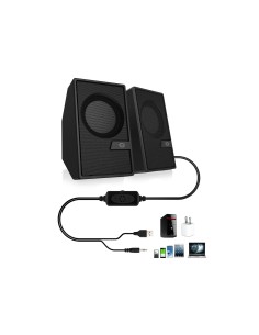 Conceptronic BJORN02B altoparlante 2-vie Nero Con cavo e senza cavo 6 W 2