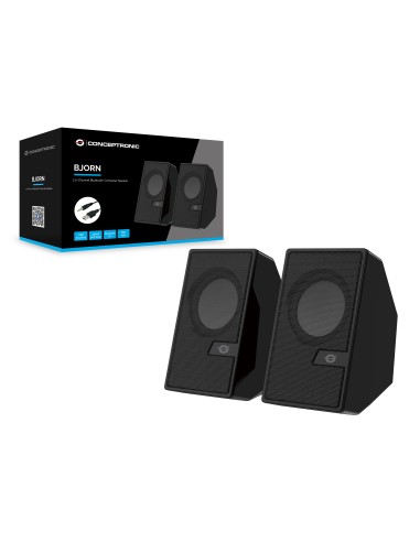 Conceptronic BJORN02B altoparlante 2-vie Nero Con cavo e senza cavo 6 W