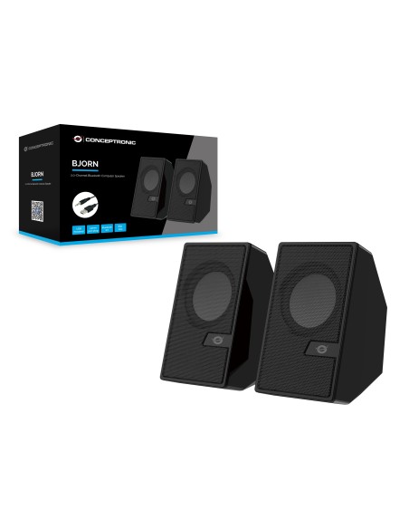 Conceptronic BJORN02B altoparlante 2-vie Nero Con cavo e senza cavo 6 W