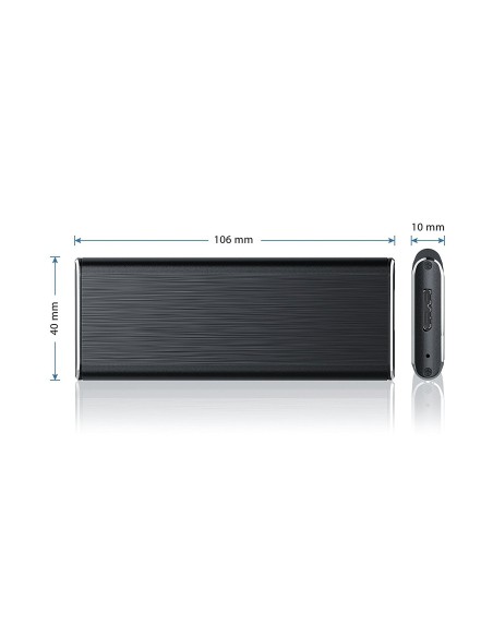 Conceptronic DDE01B contenitore di unità di archiviazione Box esterno SSD Nero M.2