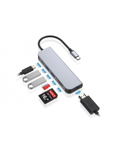 Conceptronic DONN02G hub di interfaccia USB 3.2 Gen 1 (3.1 Gen 1) Type-C 5000 Mbit s Alluminio