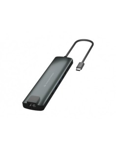 Conceptronic DONN06G hub di interfaccia USB 3.2 Gen 1 (3.1 Gen 1) Type-C 5000 Mbit s Nero, Argento