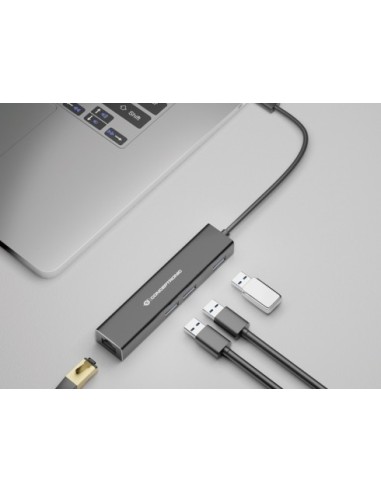 Conceptronic DONN07B hub di interfaccia USB 3.2 Gen 1 (3.1 Gen 1) Type-C 5000 Mbit s Nero