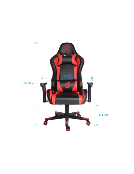 Conceptronic EYOTA01B sedia per videogioco Sedia da gaming per PC Seduta imbottita Nero, Rosso Conceptronic EYOTA01B sedia per videogioco Sedia da gaming per PC Seduta imbottita Nero, Rosso