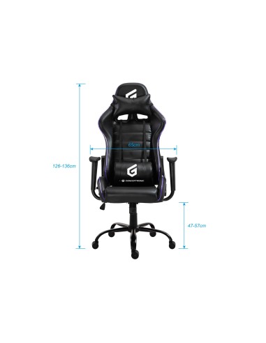 Conceptronic EYOTA02B sedia per videogioco Sedia da gaming per PC Seduta imbottita Nero
