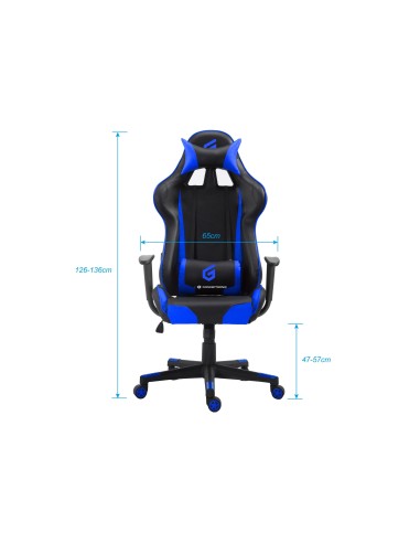 Conceptronic EYOTA04B sedia per videogioco Sedia da gaming per PC Seduta imbottita Nero, Blu
