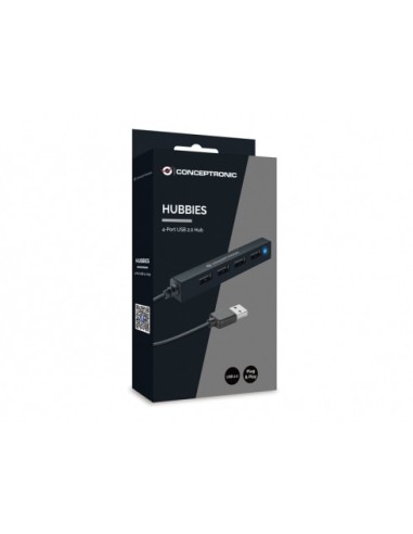 Conceptronic HUBBIES05B hub di interfaccia USB 2.0 480 Mbit s Nero