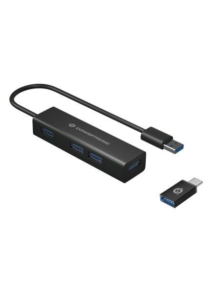 Conceptronic HUBBIES06B hub di interfaccia USB 3.2 Gen 1 (3.1 Gen 1) Type-A 5000 Mbit s Nero