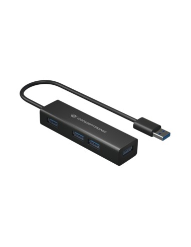 Conceptronic HUBBIES06B hub di interfaccia USB 3.2 Gen 1 (3.1 Gen 1) Type-A 5000 Mbit s Nero