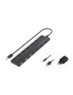 Conceptronic HUBBIES09BP hub di interfaccia USB 3.2 Gen 1 (3.1 Gen 1) Type-A 5000 Mbit s Nero