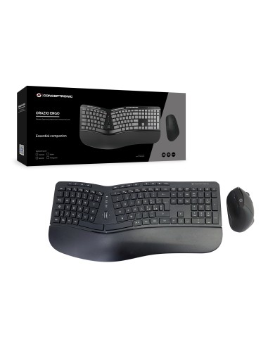 Conceptronic ORAZIO02IT tastiera Mouse incluso RF Wireless QWERTY Italiano Nero