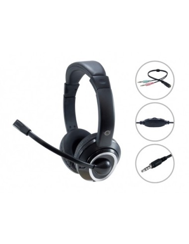 Conceptronic POLONA02BA cuffia e auricolare Cablato A Padiglione Giocare Nero