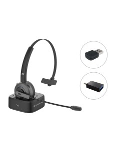 Conceptronic POLONA03BDA cuffia e auricolare Cuffie A Padiglione Ufficio Bluetooth Base di ricarica Nero