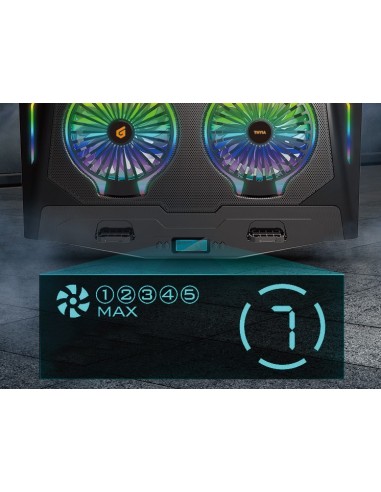 Conceptronic THYIA02B base di raffreddamento per notebook 43,2 cm (17") Nero