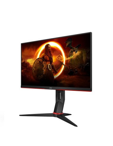 AOC 24G2SU BK Monitor PC 60,5 cm (23.8") 1920 x 1080 Pixel Full HD Nero, Rosso
