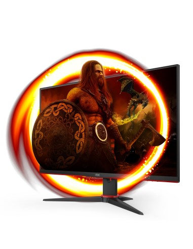 AOC G2 24G2ZE BK LED display 60,5 cm (23.8") 1920 x 1080 Pixel Full HD Nero, Rosso