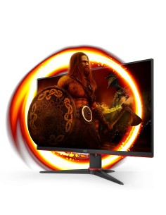 AOC 24G2SAE BK Monitor PC 60,5 cm (23.8") 1920 x 1080 Pixel Full HD Nero, Rosso 2