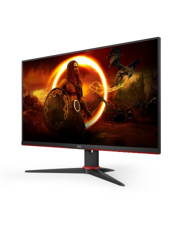 AOC 24G2SAE BK Monitor PC 60,5 cm (23.8") 1920 x 1080 Pixel Full HD Nero, Rosso