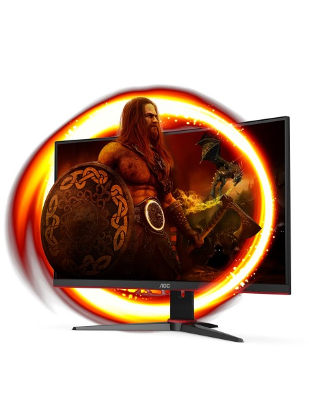 AOC C27G2AE BK LED display 68,6 cm (27") 1920 x 1080 Pixel Full HD Nero, Rosso
