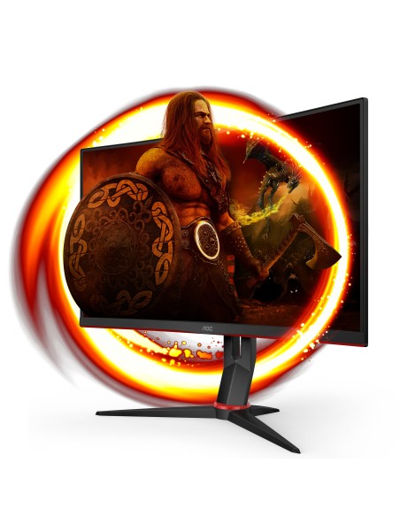 AOC G2 C24G2U BK Monitor PC 59,9 cm (23.6") 1920 x 1080 Pixel Full HD LED Nero, Rosso