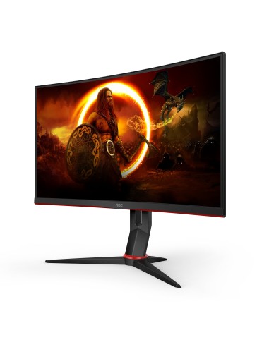 AOC G2 C24G2U BK Monitor PC 59,9 cm (23.6") 1920 x 1080 Pixel Full HD LED Nero, Rosso