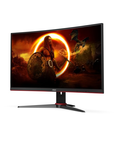 AOC G2 C24G2AE BK Monitor PC 59,9 cm (23.6") 1920 x 1080 Pixel Full HD LED Nero, Rosso