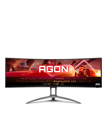 AOC AG493QCX LED display 124 cm (48.8") 3840 x 1080 Pixel Nero