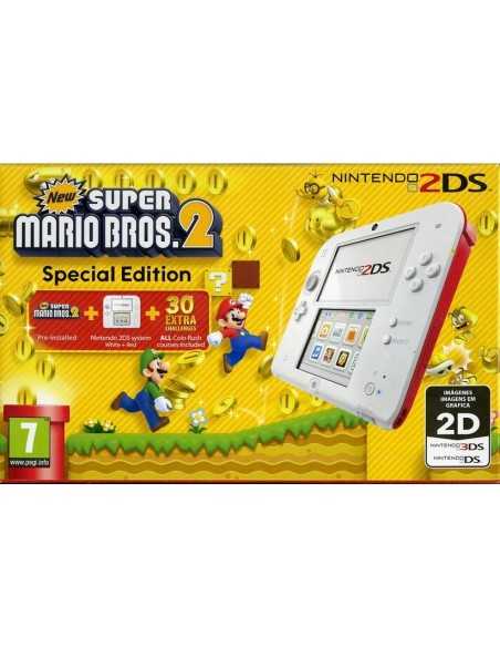 Nintendo 2DS + New Super Mario Bros. 2 console da gioco portatile 8,97 cm (3.53") 1 GB Touch screen Wi-Fi Rosso, Bianco