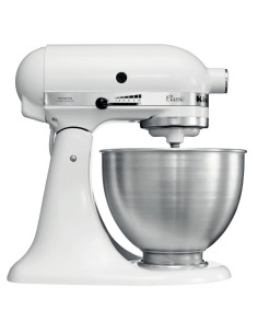 KitchenAid 5K45SSEWH Sbattitore con base 275 W Metallico, Bianco