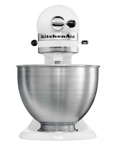 KitchenAid 5K45SSEWH Sbattitore con base 275 W Metallico, Bianco