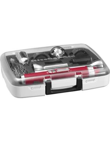 KitchenAid 5KHB3581ECA frullatore Frullatore ad immersione 180 W Rosso, Acciaio inossidabile