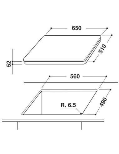 Whirlpool ACM 918 NE piano cottura Nero Da incasso Piano cottura a induzione 4 Fornello(i)