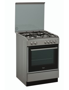 Whirlpool ACMK 6121 IX Cucina Gas Nero, Acciaio inossidabile A