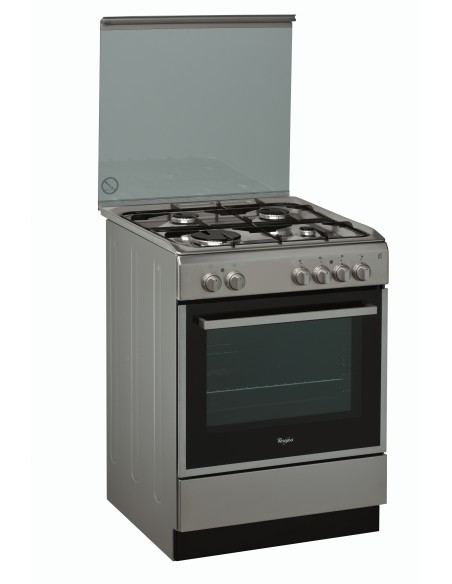 Whirlpool ACMK 6121 IX Cucina Gas Nero, Acciaio inossidabile A