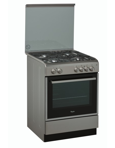 Whirlpool ACMK 6332 IX Cucina Gas Nero, Acciaio inossidabile A