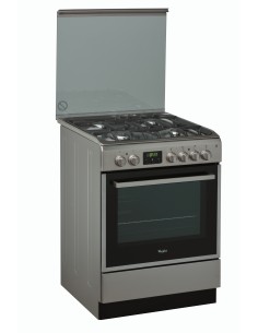 Whirlpool ACMT 6332 IX Cucina Gas Nero, Acciaio inossidabile A