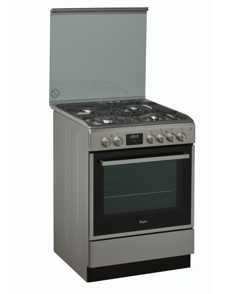 Whirlpool ACMT 6332 IX Cucina Gas Nero, Acciaio inossidabile A