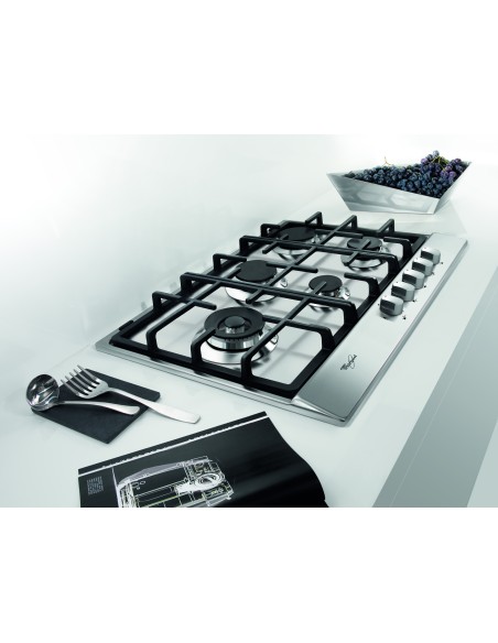 Whirlpool AKR318 IX piano cottura Acciaio inossidabile Da incasso 75 cm Gas 5 Fornello(i)