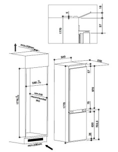 Whirlpool ART 8910 A+SF frigorifero con congelatore Da incasso 269 L Acciaio inossidabile 2