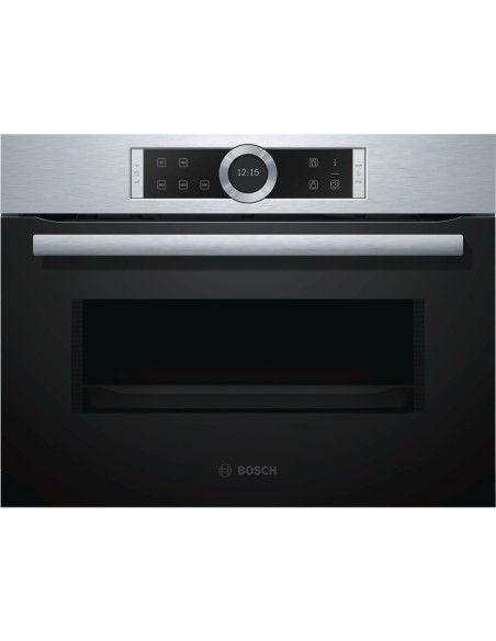 Bosch Serie 8 CFA634GS1 forno a microonde Da incasso 36 L 900 W Nero, Acciaio inossidabile