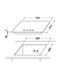 Whirlpool GMR 7541 IXL piano cottura Acciaio inossidabile Da incasso Gas 5 Fornello(i) 2