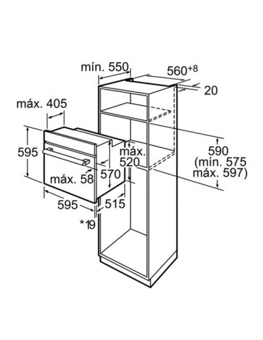 Bosch HBA22B250E forno 62 L A Acciaio inossidabile